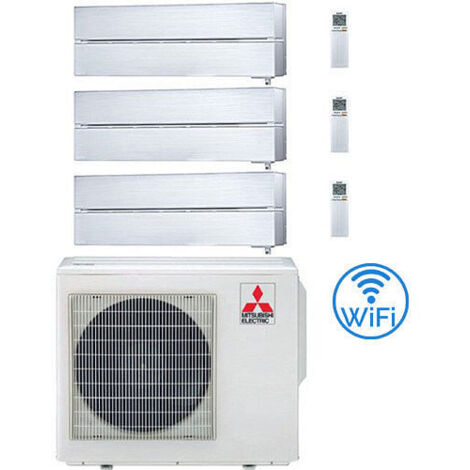 Climatizzatore Condizionatore Mitsubishi Kirigamine Style Wifi R32 Bianco Trial Split Inverter 9000 + 9000 + 18000 BTU con U.E. MXZ-4F80VF3 NOVITÁ Classe A++/A+