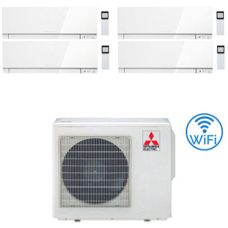 Climatizzatore Condizionatore Mitsubishi Kirigamine Zen Wifi Bianco Quadri Split Inverter 7000 + 7000 + 9000 + 9000 BTU con U.E. MXZ-4F80VF classe A++ /A+ NOVITÁ