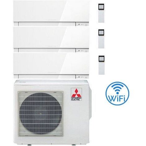 Climatizzatore Condizionatore Mitsubishi Kirigamine Zen Wifi Bianco Trial Split Inverter 7000 + 9000 + 18000 BTU con U.E. MXZ-3F68VF classe A++ /A+ NOVITÁ