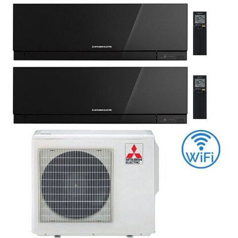 Climatizzatore Condizionatore Mitsubishi Kirigamine Zen Wifi Nero Dual Split Inverter 9000 + 18000 BTU con U.E. MXZ-3F54VF classe A+++ /A++ NOVITÁ