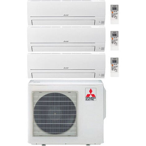 Climatizzatore Condizionatore Mitsubishi Linea Smart R32 MSZ-HR Trial Split Inverter 9000 + 9000 + 12000 BTU con U.E. MXZ-3HA50VF Classe A++/A+