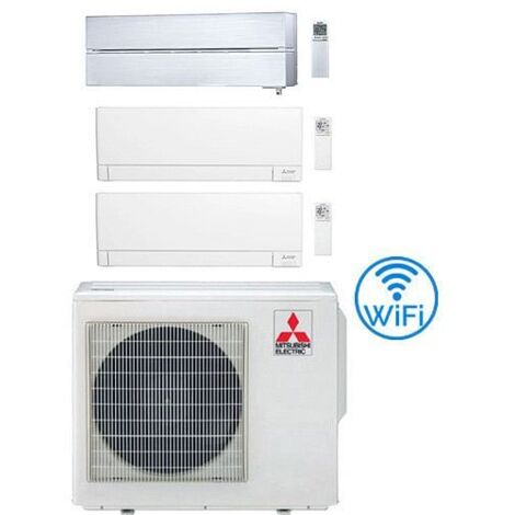 Climatizzatore Condizionatore Mitsubishi MSZ-AY + Kirigamine Style Wifi R32 Trial Split Inverter 9000 + 9000 + 18000 BTU con U.E. MXZ-4F80VF3 Classe A++/A+