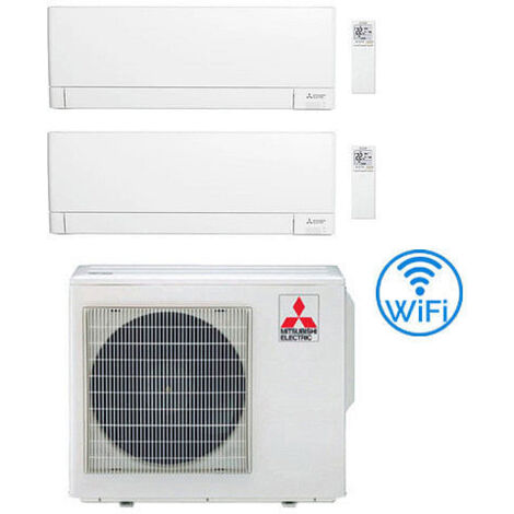 Climatizzatore Condizionatore Mitsubishi MSZ-AY Wifi R32 Dual Split Inverter 12000 + 12000 BTU con U.E. MXZ-3F68VF Classe A++/A+