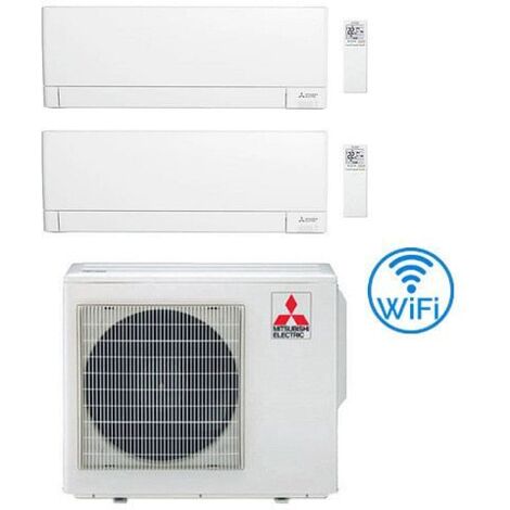 Climatizzatore Condizionatore Mitsubishi MSZ-AY Wifi R32 Dual Split Inverter 15000 + 18000 BTU con U.E. MXZ-3F54VF Classe A+++/A++