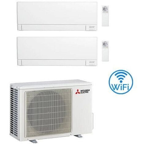 Climatizzatore Condizionatore Mitsubishi MSZ-AY Wifi R32 Dual Split Inverter 9000 + 9000 BTU con U.E. MXZ-2F33VF Classe A++/A+