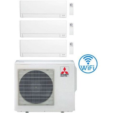 Climatizzatore Condizionatore Mitsubishi MSZ-AY Wifi R32 Trial Split Inverter 7000 + 7000 + 7000 BTU con U.E. MXZ-3F54VF Classe A+++/A++