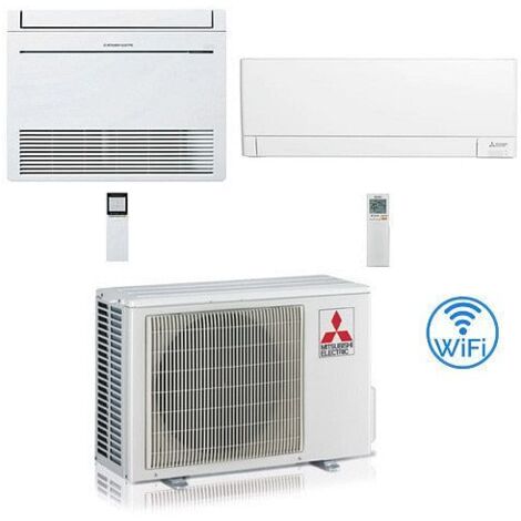 Climatizzatore Condizionatore Mitsubishi R32 Dual Split Inverter MSZ-AY Wifi più Console 9000 + 9000 BTU con U.E. MXZ-2F42VF Classe A+++/A++