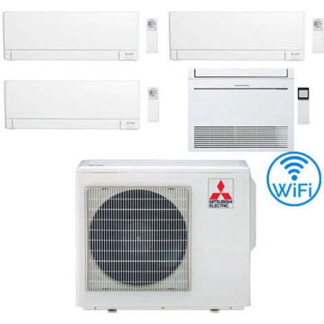 Climatizzatore Condizionatore Mitsubishi R32 Quadri Split Inverter MSZ-AY Wifi più Console 9000 + 9000 + 9000 + 9000 BTU con U.E. MXZ-4F72VF Classe A++/A+