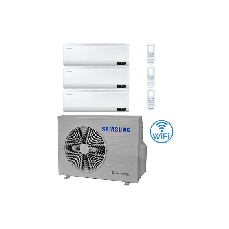 Image of Climatizzatore Condizionatore Samsung cebu R32 Wifi Trial Split Inverter 9000 + 9000 + 12000 btu con u.e. AJ052TXJ3KG/EU novitá Classe a+++/a++