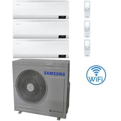 Climatizzatore Condizionatore Samsung CEBU R32 Wifi Trial Split Inverter 9000 + 9000 + 12000 BTU con U.E. AJ068TXJ3KG/EU NOVITÁ Classe A++/A+