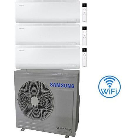 Climatizzatore Condizionatore Samsung CEBU S2 R32 Wifi Trial Split Inverter 9000 + 9000 + 18000 BTU con U.E. AJ068TXJ3KG/EU NOVITÁ 2025 Classe A++/A+