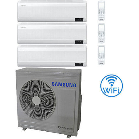 Climatizzatore Condizionatore Samsung WINDFREE AVANT R32 Wifi Trial Split Inverter 9000 + 9000 + 12000 BTU con U.E. AJ068TXJ3KG/EU NOVITÁ Classe A++/A+