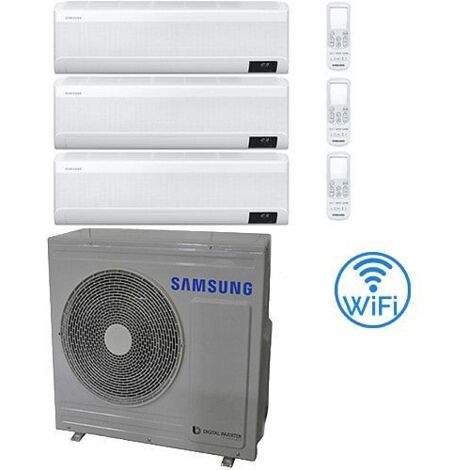 Climatizzatore Condizionatore Samsung WINDFREE AVANT R32 Wifi Trial Split Inverter 9000 + 9000 + 12000 BTU con U.E. AJ080TXJ4KG/EU NOVITÁ Classe A++/A+