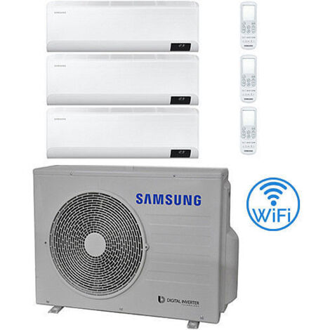 Climatizzatore Condizionatore Samsung WINDFREE AVANT R32 Wifi Trial Split Inverter 9000 + 9000 + 9000 BTU con U.E. AJ052TXJ3KG/EU NOVITÁ Classe A+++/A++