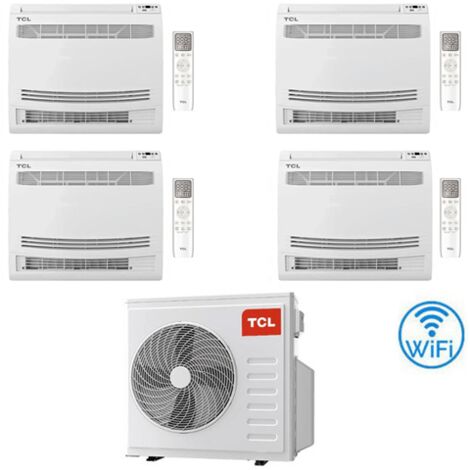 Climatizzatore Condizionatore TCL Console Pavimento Wi-Fi R32 Quadri Split Inverter 9000 + 9000 + 9000 + 9000 BTU con U.E. MT3240 NOVITÁ Classe A++/A+