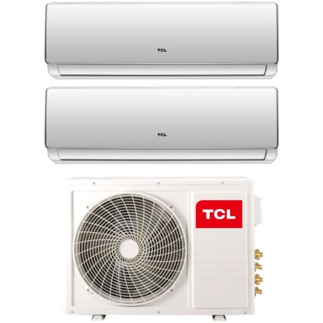 Climatizzatore Condizionatore Tcl Dual Split Inverter Serie Elite F2 9+12 Con Mt1821 R-32 Wi-Fi Integrato 9000+12000