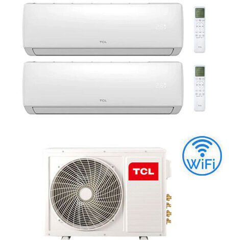 Climatizzatore Condizionatore TCL Elite serie F Wifi R32 Dual Split Inverter 9000 + 12000 BTU con U.E. MT1420 Classe A++/A+