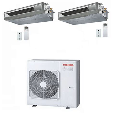 Climatizzatore Condizionatore Toshiba Canalizzabile R32 Dual Split Inverter 10000 + 16000 (9000 + 15000) BTU con U.E. RAS-5M34U2AVG-E NOVITÁ classe A++/A+