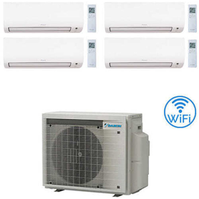 Climatizzatore GARANZIA ITALIA Daikin Comfora WIFI INCLUSO Quadri Split Inverter 7000 + 12000 + 12000 + 12000 BTU con U.E. 4MXM80A9 Classe A+++/A++