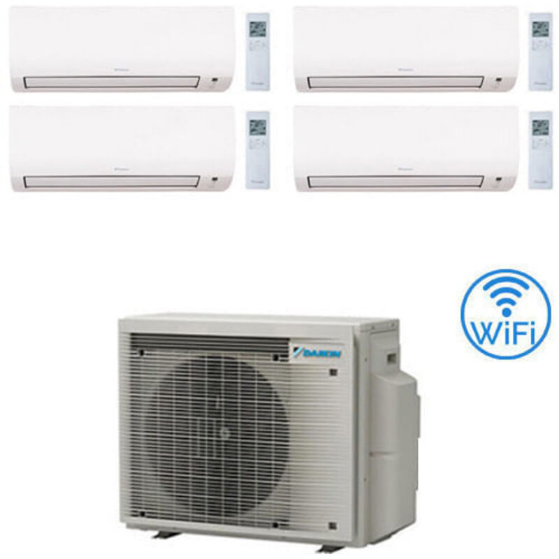 Daikin - Climatizzatore garanzia italia Comfora wifi incluso Quadri Split Inverter 7000 + 7000 + 9000 + 12000 btu con u.e. 4MXM68A9 Classe a+++/a++