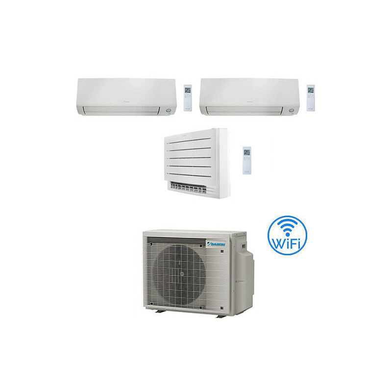 Daikin - Climatizzatore garanzia italia Perfera All Seasons + Console Wifi Trial Split Inverter 9000 + 12000 + 12000 btu con u.e. 3MXM68A9 Classe