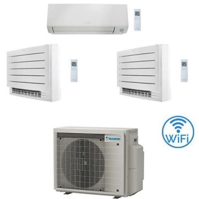 Daikin - Climatizzatore garanzia italia Perfera All Seasons + Console Wifi Trial Split Inverter 9000 + 9000 + 12000 btu con u.e. 3MXM52A9 Classe