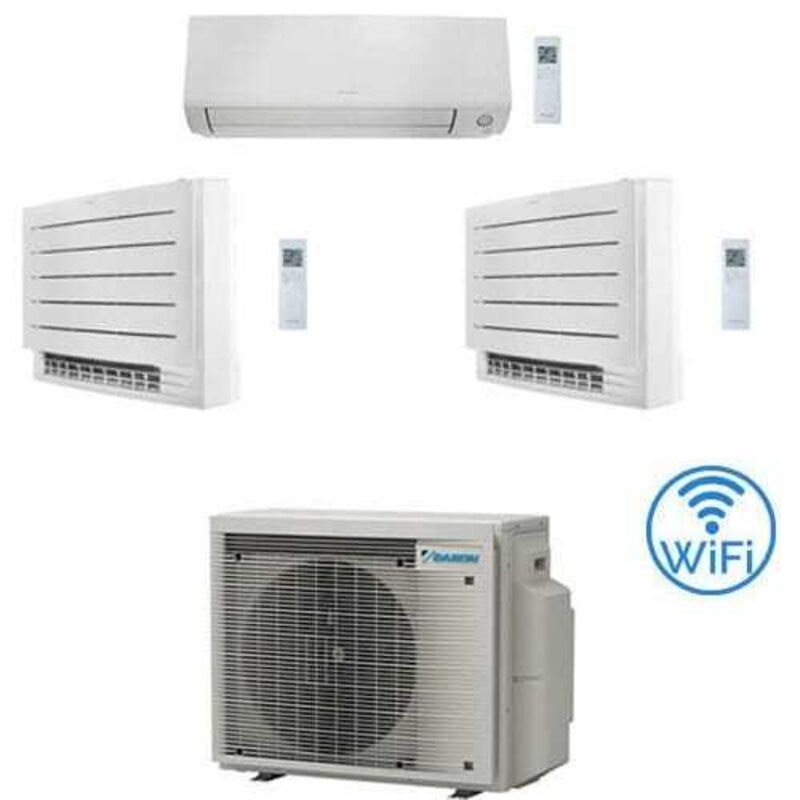 Climatizzatore GARANZIA ITALIA Daikin Perfera All Seasons + Console Wifi Trial Split Inverter 9000 + 9000 + 12000 BTU con U.E. 3MXM52A9 Classe
