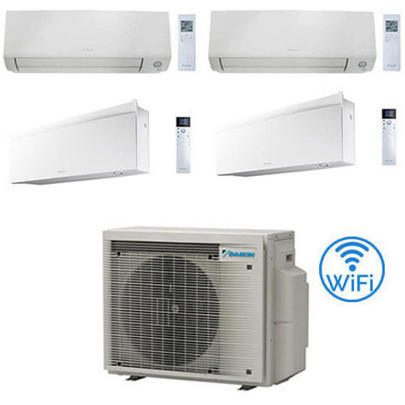 Daikin - Climatizzatore garanzia italia Perfera All Seasons + emura Quadri Split Inverter 7000 + 9000 + 12000 + 12000 btu con u.e. 5MXM90A9 Classe