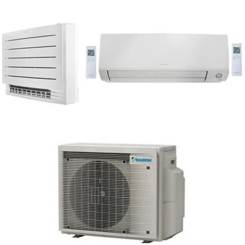 Daikin - Climatizzatore garanzia italia Serie Perfera All Seasons + fvxm-a Pavimento Perfera R32 Dual Split Inverter 12000 + 18000 btu con u.e.