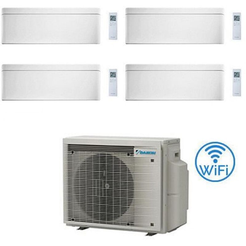 Climatizzatore GARANZIA ITALIA Daikin Stylish Bianco WiFi Quadri Split Inverter 7000 + 7000 + 9000 + 12000 BTU con U.E. 4MXM68A9 Classe A+++/A++