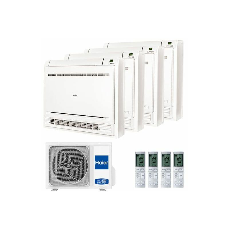 Climatizzatore Haier Quadri Console 12000+12000+12000+12000 con 4U85S2SR2FA R-32 a++/a+ 12+12+12+12