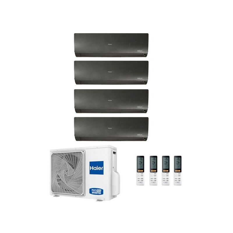 Climatizzatore Haier Quadri Split Flexis Nero 7000+9000+9000+12000 4U85S2SR2FA R-32 a++/a+ 7+9+9+12