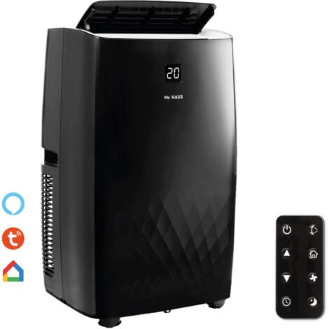 MC HAUS Climatizzatore portatile di 12000 BTU/h, wifi connection APP, sistema SILENTBLOCKS, 3026 frigoriferi, classe A, 3 in 1: raffreddatore, ventilatore e deumidificatore, con telecomando, ideale per spazi