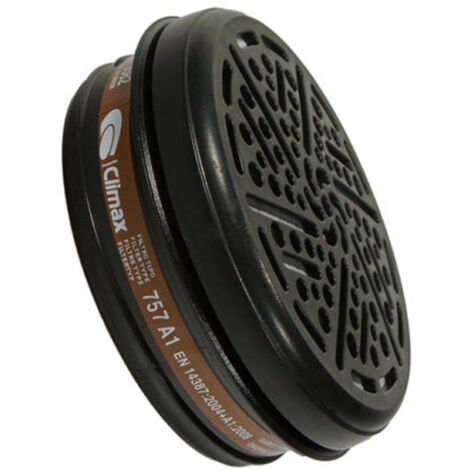 CLIMAX filtro 757-n protección gases a1 , Filtro 757-n Protección Gases A1- Filtro contra gases y vapores de compuestos químicos formado por un cuerpo cilíndrico fabricado en
