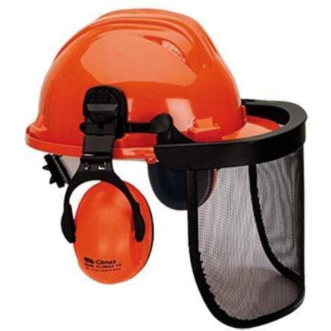 CLIMAX KASK OCHRONNY Z SIATKĄ I NAUSZNIKAMI 437