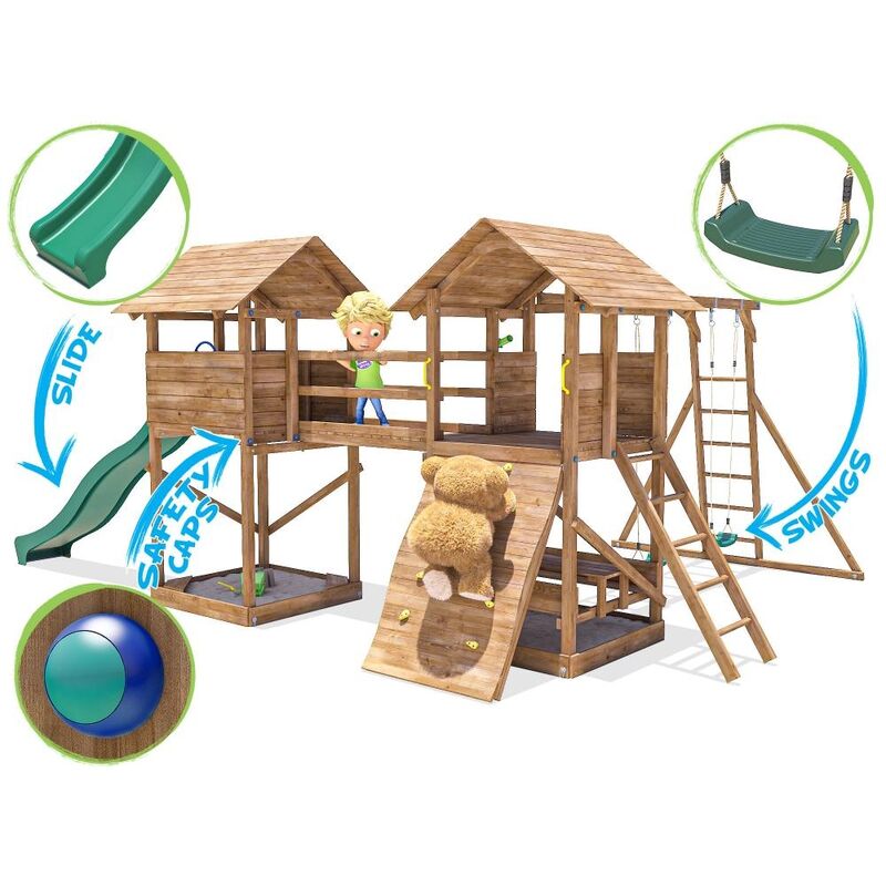 kids wooden climbing frames