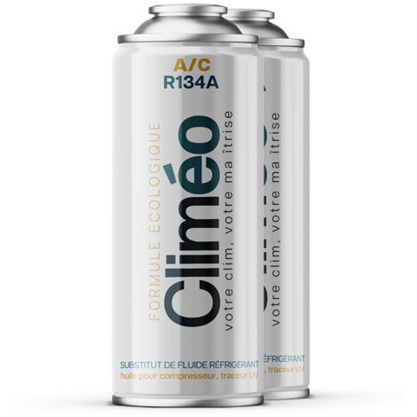 Climeo  Réfrigérant écologique R134a/R12  Service de climatisation autonome, 2x400ml