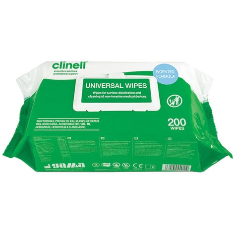 CLINELL UNIVERSAL TOALLITAS 200UDS