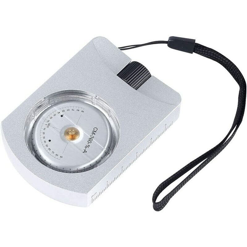 Clinomètre portatif Compact Professionnel en Aluminium pour altimètre précis pour mesurer Les hauteurs Pentes Angles Argent