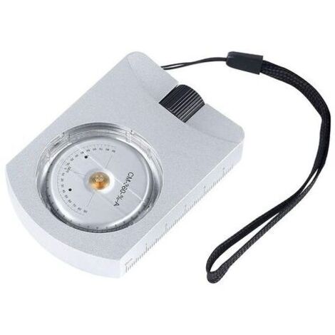 Clinomètre portatif Compact Professionnel en Aluminium pour altimètre précis pour mesurer Les hauteurs Pentes Angles Argent