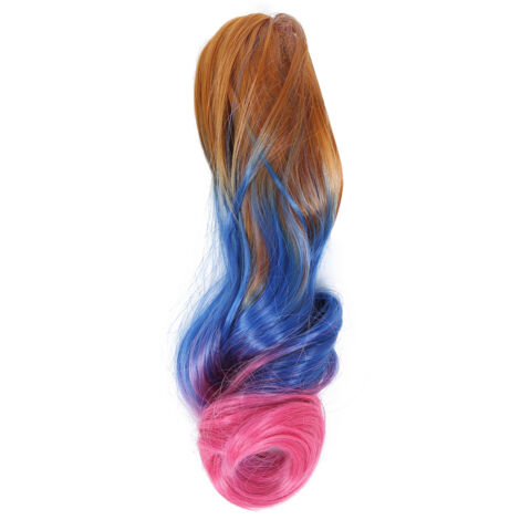 Clip à griffe coloré pour cheveux - Extension postiche bouclée femme - Perruque queue de cheval 55 cm