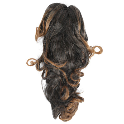 Clip à griffe pour extensions de cheveux bouclés, postiche féminine 55cm couleur 1BT27