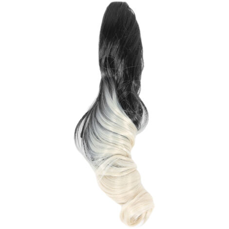 Clip à griffe pour extensions de cheveux, perruque bouclée femme, queue de cheveux synthétique 55cm, accessoire capillaire féminin.