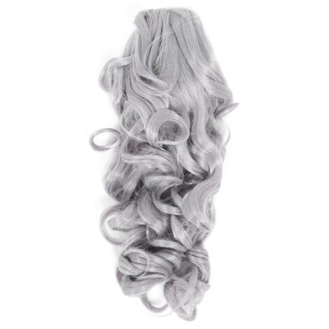 Clip à griffe pour extensions de cheveux, postiche femme bouclée 50cm, perruque queue de cheval naturelle