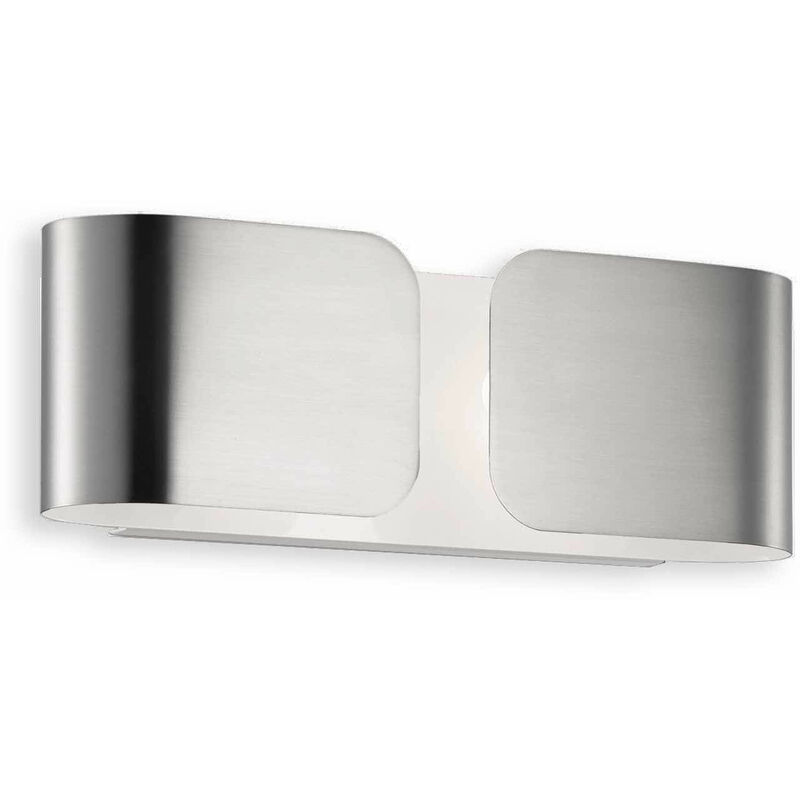 01-ideal Lux - CLIP Chrom Wandleuchte 2 Lampen Breite 25 cm