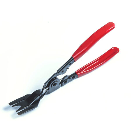 Clip de acero para puerta de coche, herramienta universal de extracción de molduras para coche, sistema estéreo/radio (rojo)