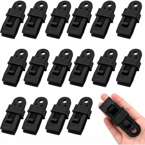 Pince pour Bâche, 10 Pièces Clips de Fixation Tente, Plastique Pince à Pince  pour Bâche Résistantes Réglable Multifonctions Pinces - Cdiscount Sport