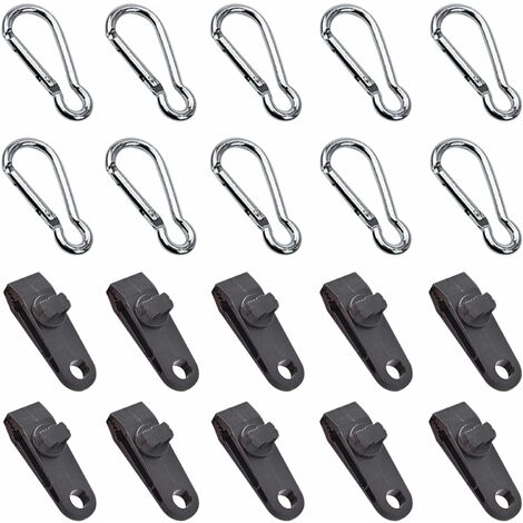 100 Pcs Clip Tente Clip Bâche, Pince pour Bâche Plastique, Clips De Bâche  Noir À Pinces Activités De Plein Air, 3.2 * 1 * 1.3 cm