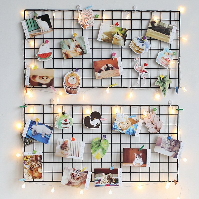 

Clip de cuerda de canamo, Malla para pared de fotos Corazon de nina Decoracion de dormitorio Foto Colgante de pared Clavo sin rastro Ins Clip de