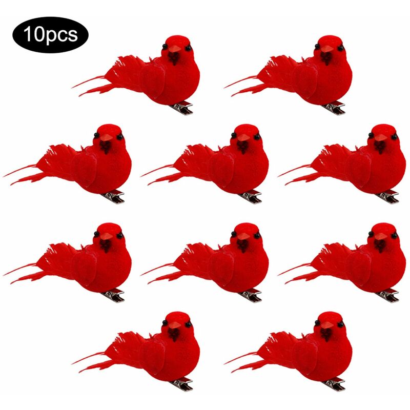 

Clip de decoración, tapices para árboles de Navidad,Clip pájaro rojo,Rojo, Estilo B